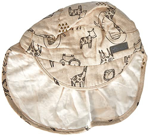 Sterntaler Jungen Schirmmütze mit Nackenschutz Savanne Sonnenhut, beige, 49