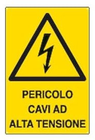 NEW CARTELLO SEGNALETICO - pericolo cavi ad alta tensione - Adesivo Extra Resistente, Pannello in Forex, Pannello In Alluminio (PANNELLO IN ALLUMINIO 30X42 CM)