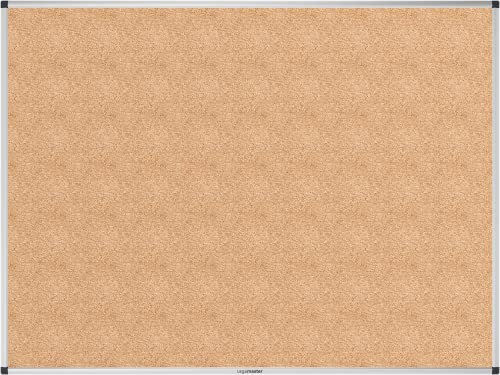 Legamaster UNITE Korktafel - 90x120cm- Pinnwand zum Aufhängen inklusive Wandhalterung - aus 100% Naturkork mit extra leichtem Aluminiumrahmen zum Anheften von Notizen
