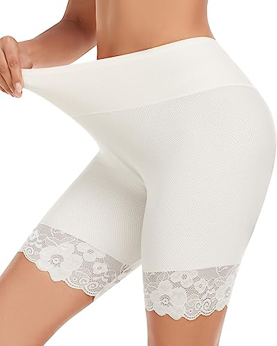 Blueinn Women's High Waist Safety Shorts Mesh - Cooling Anti Chafing Underwear Soft Breathable for Dresses Skirts Travel Party wh-L