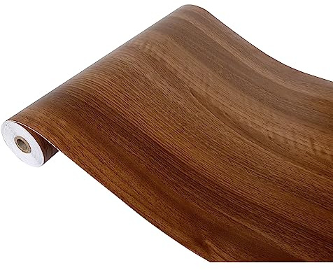 Lámina Autoadhesiva para Muebles 67,5x240 cm - Madera Nogal | Papel Decorativo con Efecto Madera para Cocina, Armarios y Mesa, Vinilo Adhesivo Termoformable, Impermeable, Lavable