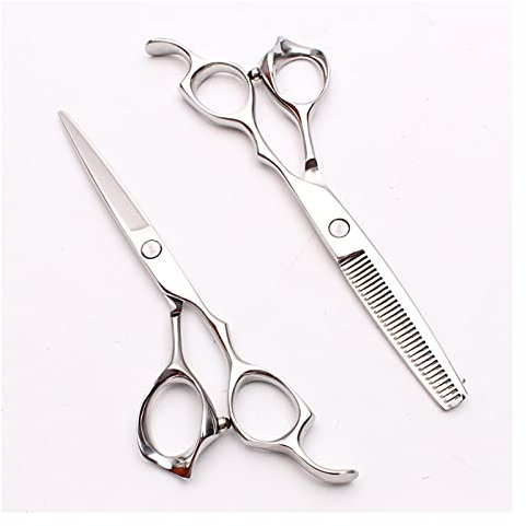 asdchZen Tijeras Profesionales De Peluquería De 6 Pulgadas, Tijeras para Herramientas De Peinado, Tijeras para Adelgazar, Tijeras para El Hogar, Tijeras para Cortar El Cabello (Beige) (Transparente)