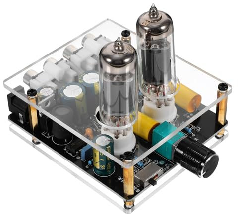 WATIIFUFU Preamplificatore Valvolare per Home Theater, Preamplificatore a Valvole Fi Stereo, Design Compatto ed Elegante, Facile da Installare, per Configurazioni Audio Hifi Domestiche