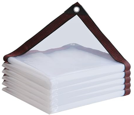BEIJIALY Lona Impermeable Transparente Gruesa, Cubierta de Plástico Transparente para Invernadero, Láminas de Plástico Transparente para Invernadero, Película de Plástico(7 * 12 PIES/210 * 360 CM)
