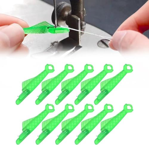 Nadeleinfädler, 2024 Neu Automatisch Kunststoff Nadelfaden Einfädelhilfe, Einfädelhilfe für Nähnadeln, Automatischer Einfädler Nadel Threading Tool für Handnähen (10PCS)