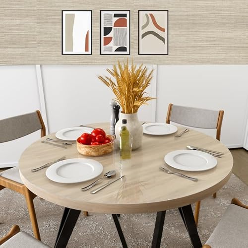 MOM'S HOME transparente Runde Tischfolie mit abgerundeten Kanten, 2 mm dick - erhältlich in verschiedenen Größen oder maßgeschneidert - durchsichtiger Tischschutz aus klarem PVC (Durchmesser 100 cm)