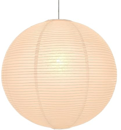 Hytsoeee(21.65Inch) Large Round Paper Lantern Lamp shade,White Rice Paper Lamp Shade,Chinese Foldable Paper Lantern Lampshade for Home Indoor Living room,Bedroom,Ceiling Decor
