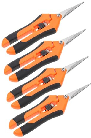 KONTONTY 4 Pièces Cisailles De Jardin Sécateurs À Main Sécateur De Jardin Sécateur De Jardin Sécateur À Cliquet Coupe-Feuilles Poignée Ciseaux De Jardinage Ciseaux D'Élagage Cisaille À