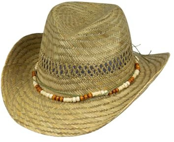 Black Jungle Alamo Westernhut | Strohhut | Sommerhut | Strandhut | Cowboyhut | Sonnenschutz| Fedorahut (DE/NL/SE/PL, Alphanumerisch, L, XL, Natur)