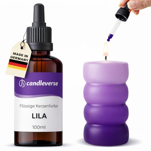 Candleverse Premium Flüssige Kerzenfarbe [Lila] | Hochkonzentrierte Farbe für DIY Kerzenherstellung | 100ml Flasche