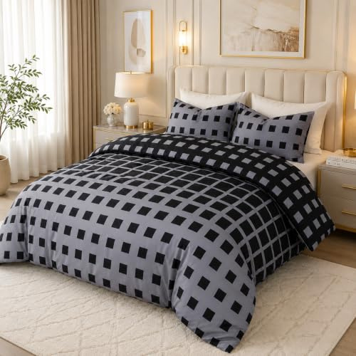 Grace King Size Duvet Cover Sets Premium Microfiber Duvet Cover King Size Ultrasoft Hypoallergenic Reversible Quilt Cover Bedding Set With Zipper Closure