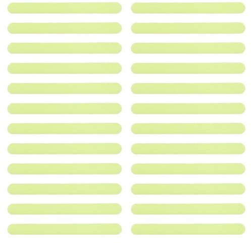 Glow in Dark Anti Slip Tape 24pcs Self-Adhesive Stair Steps Nonslip Strips 2X20cm Waterproof Safety Warning Tapes Reflective Steps Strips for Staircases Bunk Bed Bathtub Kitchen Swimming Pools