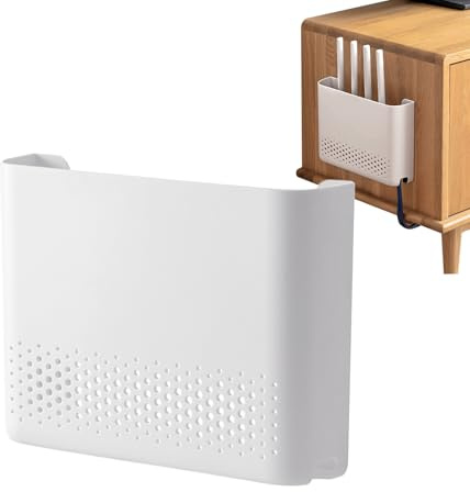Router Shelf Wall Mount – No-Drill Wifi Storage Box | Floating Cable Organizer | Compact Network Equipment Holder | Heat-Dissipating Media Console Stand | Minimalist Wall Rack for Living Room