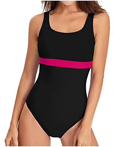 Prothesen - Badeanzug für Frauen One Bikini solide Push-up-Anzug Badebekleidung Tankini Set Sportbikini Frauen Oberteil (L)
