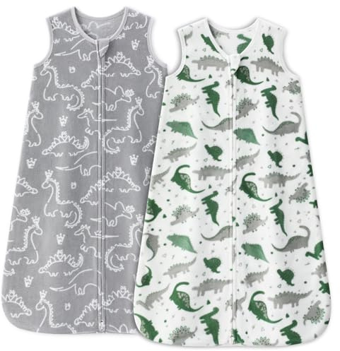Unnivoll Schlafsack Baby 2,0 Tog Babyschlafsack 18-24 Monate 2er Pack Schlafsack Winter Herbst Warm und Weich 90cm für Kinder Jungen Mädchen