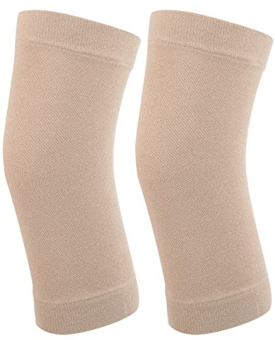 GYZOUKA 2 Piezas Sports Elásticos de la Rodilla Compresión Camineta de Rodilla Banda de Soporte de Rodilla Pure Cotton Ultrathin Ballenable para el del Dolor en Las Articulaciones