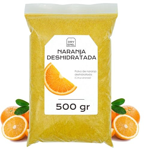 Polvere di Arancia 500 g - Arancia Disidratata - Arancia Essiccata - Ideale per Infusioni, Smoothies e Pasticceria - Senza Zucchero Aggiunto, Senza Conservanti, Senza Glutine