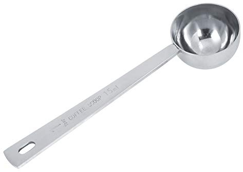 TOPINCN Cuchara de café, Cucharada Multifunción de Acero Inoxidable de Acero Inoxidable Largo con una Cuchara para el café Molido té y en Polvo, Medición de la Cafetería para la (15ml)