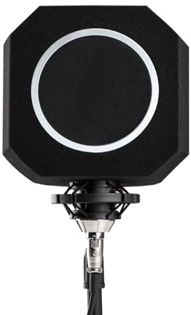 EVIEUN Pantalla Acústica para Micrófono con Antipop, 45-60 mm, Negro