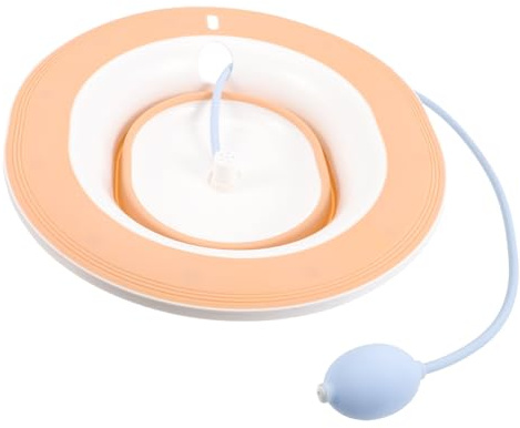 LRXIYODE Praktisches Sitzbadbecken aus Kunststoff für Frauen Geräumig und Robust Glatte Oberfläche mit Flexiblem Schlauch Sitzbadewanne zur Wochenbett und Hämorrhoidenpflege