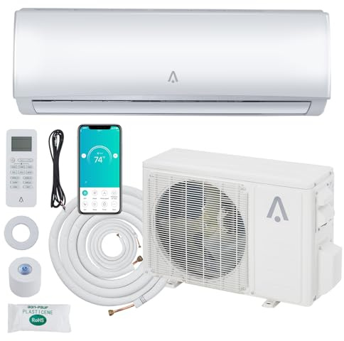 Acekool 24,000 BTU Mini Split Air Conditioner & Heater, 21 SEER2, R454B Inverter Ductless Split AC Unit with Pre-Charged Condenser & Installation Kit, Covers up to 1500 Sq. Ft., WiFi Control, 208/230V
