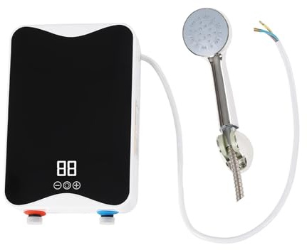 Calentador De Agua Caliente 5500W, Termostato Instantáneo Sin Tanque, Inducción Con Pantalla LED, Calentadores Eléctricos Táctiles Inteligentes For Ducha Ahorro de energía