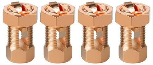4pcs Forte Split Bolt Connettori Elettrici Resistente Alle Condizioni In Ottone Messa A Terra Morsetti Di Messa A Terra Aggiornamenti Per Giunti Esterni In Ottone Messa A Terra