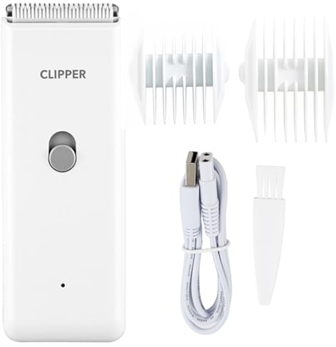 DAGLLGEW Clippers för hundar och katter uppladdningsbara elektriska husdjursklippare, vattentät, lågbrus, hudvänlig för alla raser husdjur, vit katt hundklippare
