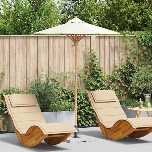 Tenda da sole Tarp, tenda da sole verticale, parasol da giardino, bianco crema, 150 x 150 x 210 cm, in bambù, per terrazza, campeggio, piscina, pensioni