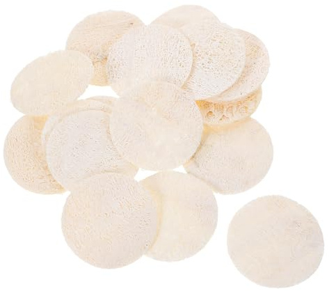VERDANVERSE Spugne Esfolianti Viso in Luffa Naturale 30 Pezzi, Cuscinetti Delicati per Pelle Trama Liscia e Raffinata, Facili da Risciacquare, per Viaggio e Dopo Allenamento