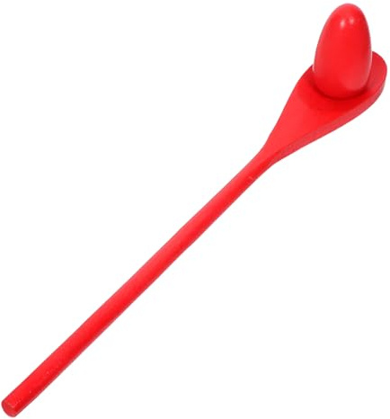 JOINPAYA Egg and Spoon Relay Race Game Set, Sensory Integration Training Tool with Wooden Spoon and Ball, Outdoor Balance for School Sports and Family Play Random Color