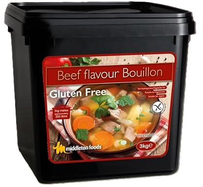 Middleton Foods Beef Bouillon 3kg – Dry Beef Stock Powder for Catering & Foodservice – Bulk Pack