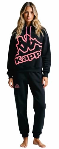 Kappa TUTA DONNA COTONE ESTIVA - Tuta Donna Completa In Felpa Di Cotone Estiva - Sportiva - Leggera (26255 XL CAVIAR)