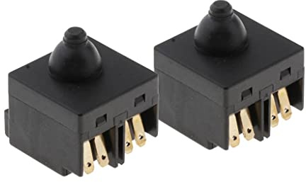 Interruttore di Ricambio per Smerigliatrice Angolare 100mm (4) - 2 Pezzi - Compatibile con Makita, Bosch, Dewalt, Einhell, Parkside