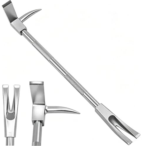 Heavy Duty Pry Bar, Forged Steel Forcible Entry Tool, Non-Slip Handle, Multifunctional Demolition Crowbar for Firefighting and Metal Demolition