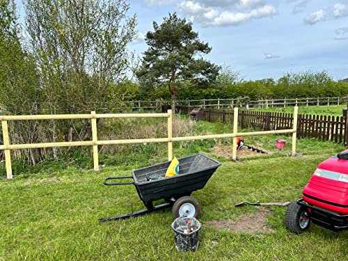 F&G Supplies Half Round Fence Rails | 1.8m (6ft) x 100mm | 10 Pack | Pressure Treated Wooden Stakes