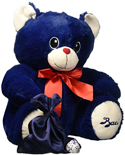 Baci Perugina Cioccolatini Fondenti Ripieni al Gianduia e Nocciola Intera Maxi Orso Peluche 100 g
