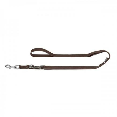 Hunter verstellbare Führleine Cotton 25/200 braun, Hundhalsbänder, Erziehungshalsband