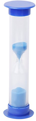 Mini 1-5 Minuten Sanduhr Zahnputzuhr Eieruhr Zeitschaltuhr Hourglas Timer - Blau, 2 Minute