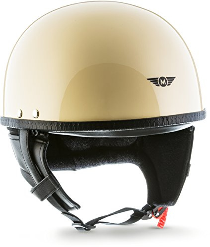 MOTO Helmets D22 Halbschale Jet-Helm, Fiberglas Schnellverschluss SlimShell Tasche