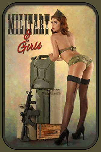 Schatzmix CC0292 Pinup sexy Military Girl mit Waffen Metallschild Wanddeko 20x30 cm tin Sign Blechschild, Blech, Mehrfarbig