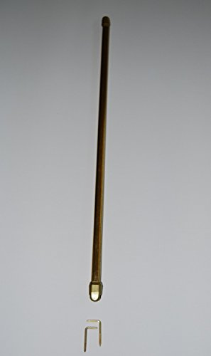 CG-Sonnenschutz - Vitragestange weiß braun vermessingt ausziebar Scheibenstange Cafestange Vitrage (1 Stück messing, 80-120 cm)