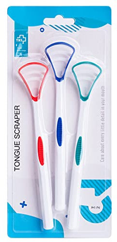 Y-Kelin Tongue Scraper Tongue Brush 3 Color Pack(3 pcs)