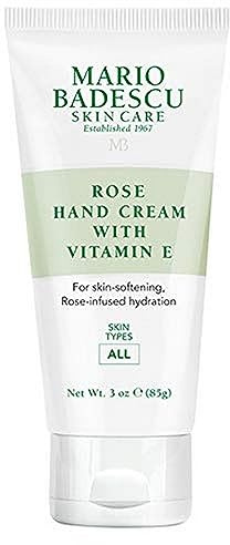 Mario Badescu Rose Hand Cream with Vitamin E for Men and Women, Non-Greasy, Light and Fast-Absorbing Hand Cream for Dry Cracked Hands, Ideal for All Skin Types, 3 Oz