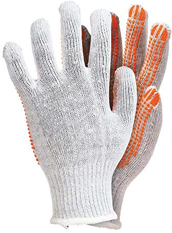 Reis Rdzn-Flexifluo10 Schutzhandschuhe, Weiß-Orange, 10 Größe, 12 Stück