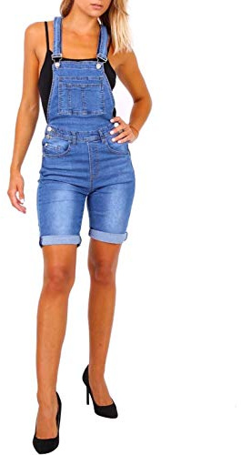 SS7 Womens Denim Cycling Shorts Dungaree