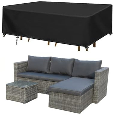 Landrip Schutzhülle für Gartenmöbel, rechteckig, wasserdicht, 420D, UV-Schutz, 200 x 160 x 70 cm