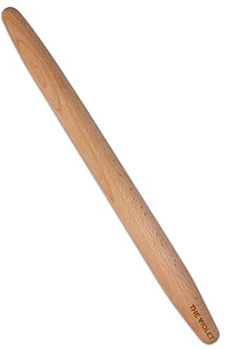 THE VIOLET Wooden French Rolling Pins for Baking, Fondant, Pasta, Dough, Pastry, Pizza, Cookies, Wood Rolling Pin, 17 Tapered Design - Essential Kitchen Tools (French 17 Inch)