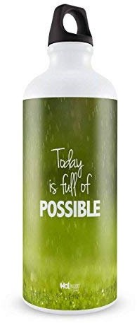 Primechef « Aujourd'hui, Est Plein De Possible » Bouteille en Acier Inoxydable 750 ML, 1 Pc | Tasses-Loi-196 , Multicolore , One Size