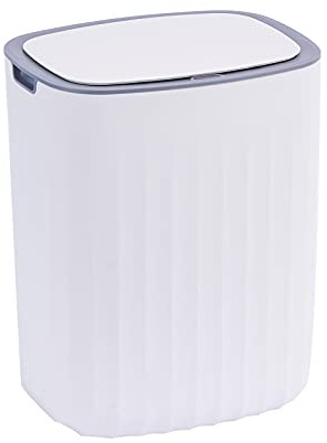 ELPHECO 3.5 Gallon Waterproof Motion Sensor Bedroom Trash Can with Lid Bathroom Decor, Automatic Garbage Bin Bathroom Accessories for Bathroom Living Room Office, Grey